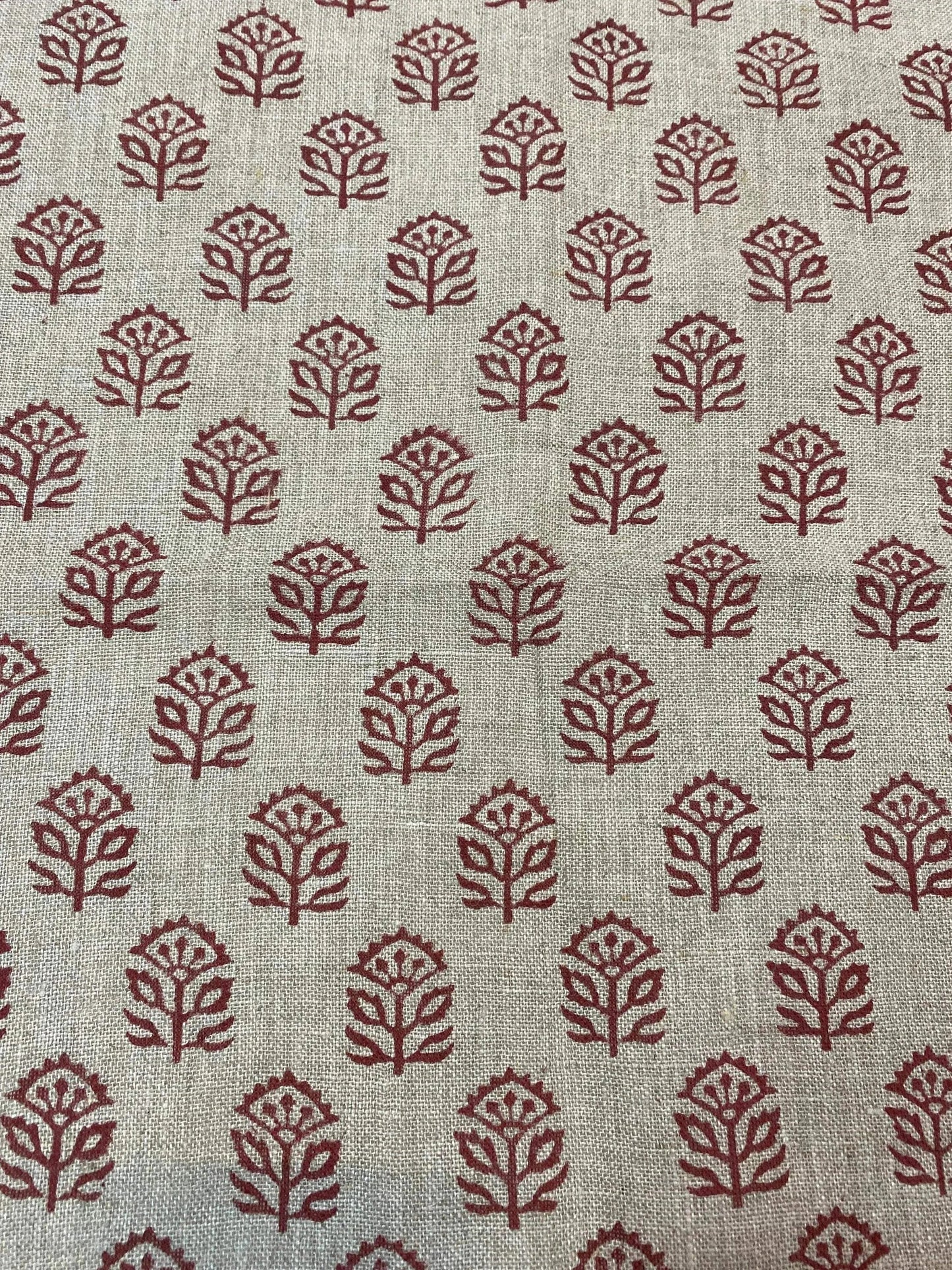 58" inches Indian Hand Block Print Fabric, Indian Linen Fabric, Block Print Fabric, Designer Floral Printing Fabric, Upholstery fabric, - Maple Village Lane
