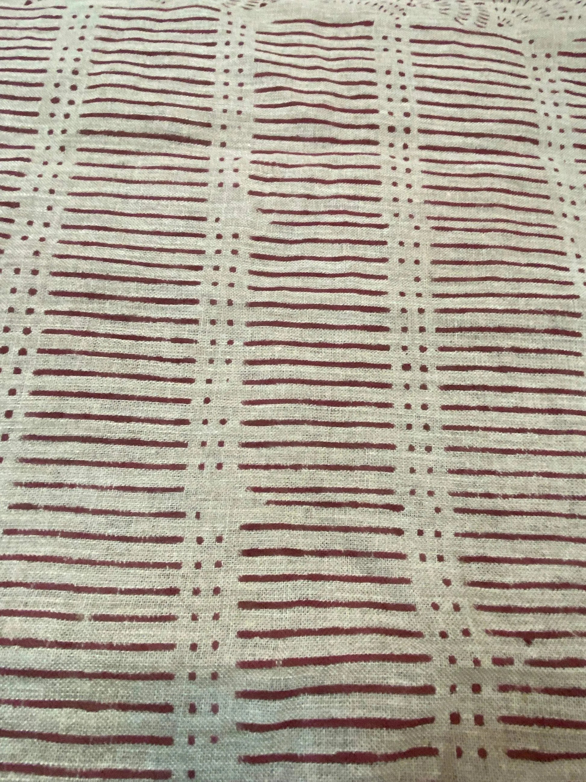 58" inches Indian Hand Block Print Fabric, Indian Linen Fabric, Block Print Fabric, Designer Floral Printing Fabric, Upholstery fabric, - Maple Village Lane