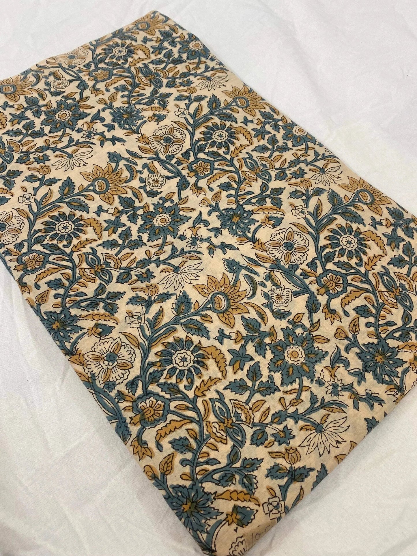 Hand block print, floral print, soft cotton fabric, Fabric modern floral fabric Indian print fabric womens dress fabric, Home Decor Fabric, - Maple Village Lane