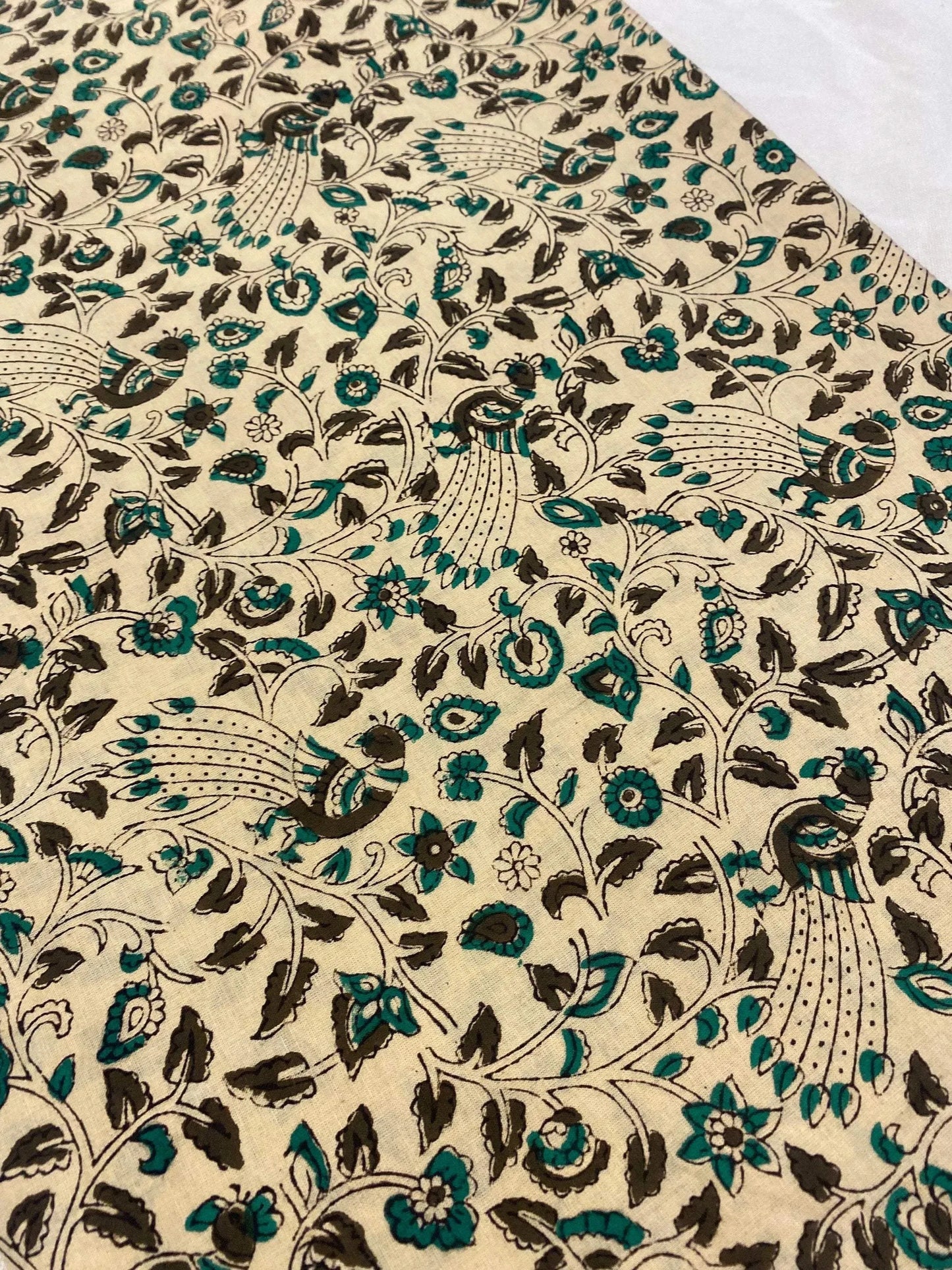 Beautiful Hand Block Printed Fabric, Cotton Fabric, Indian Fabric, fabric by yard, Block Printed Cotton womens clothing - Maple Village Lane