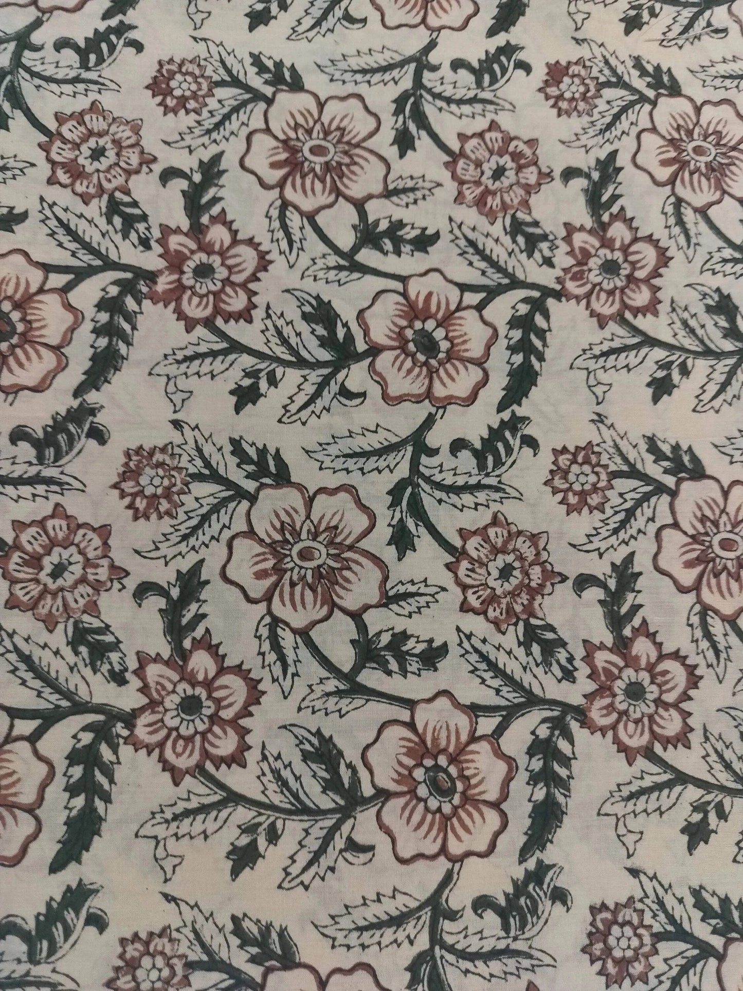 Beautiful Hand Block Printed Fabric, Cotton Fabric, Indian Fabric, fabric by yard, Block Printed Cotton womens clothing - Maple Village Lane