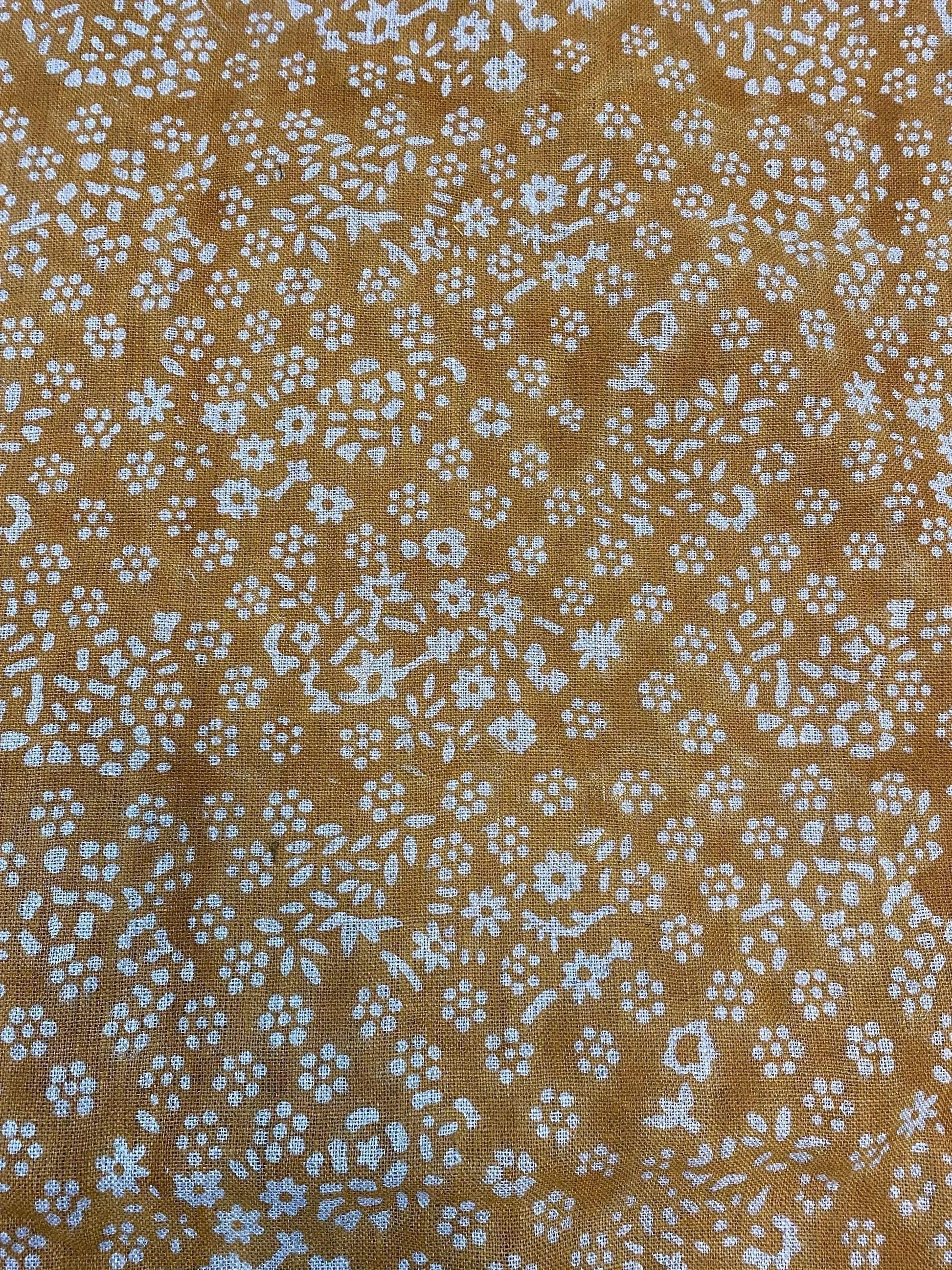 58" inches Indian Hand Block Print Fabric, Indian Linen Fabric, Block Print Fabric, Designer Floral Printing Fabric, Upholstery fabric, - Maple Village Lane