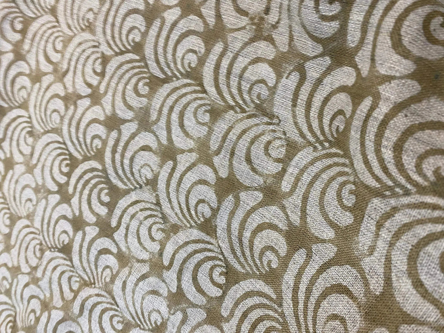 58" inches Hand Block Printed Linen Fabric , Home Decor Best Linen Fabric for decor, pillows ,upholstery, curtain - Maple Village Lane
