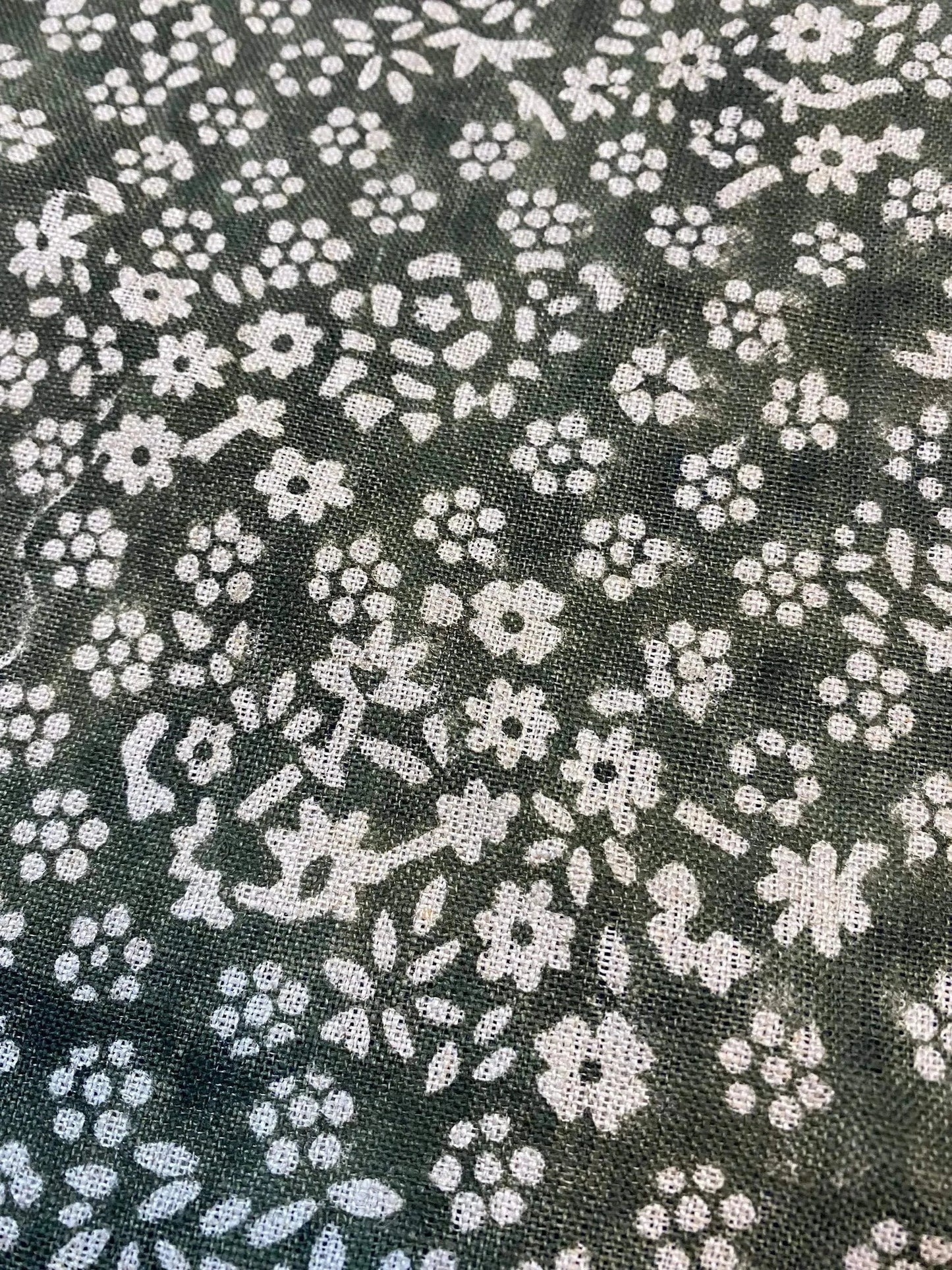 Linen fabric, Fabric by yard, Hand printed fabric, Block Print Fabric, Indian Fabric