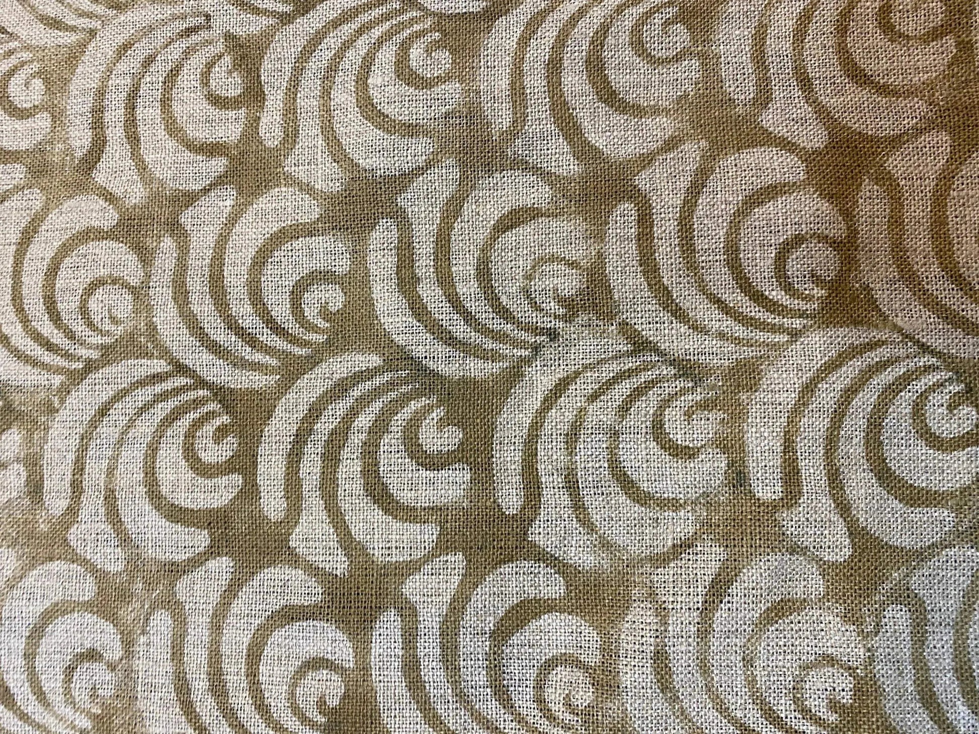 58" inches Hand Block Printed Linen Fabric , Home Decor Best Linen Fabric for decor, pillows ,upholstery, curtain - Maple Village Lane