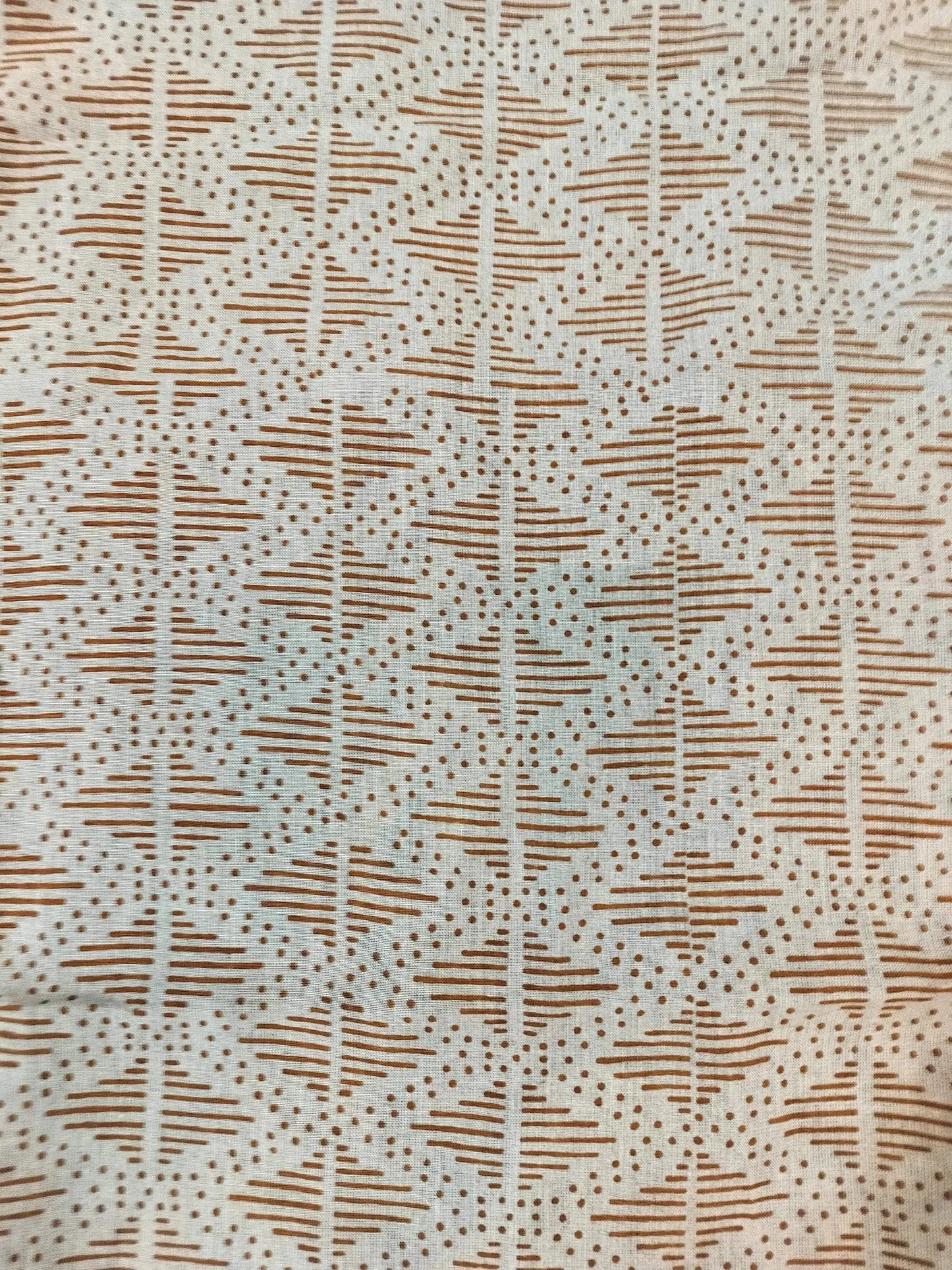 Zig-Zag Hand Block Print Designer Floral Fabric - Maple Village Lane