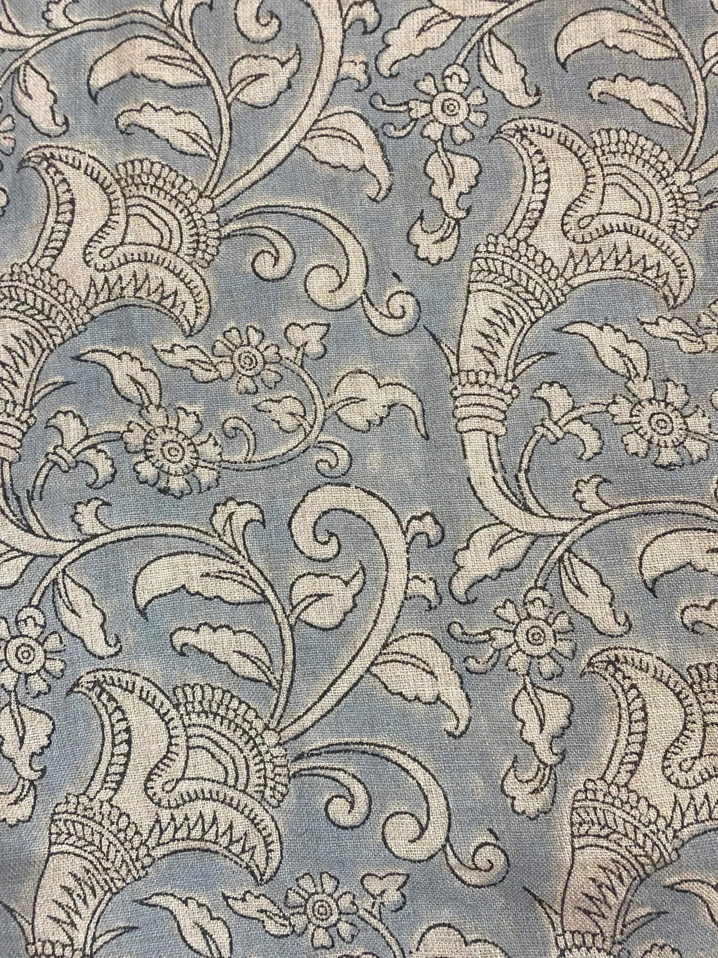 Linen fabric, Fabric by yard, Hand printed fabric, Block Print Fabric, Indian Fabric