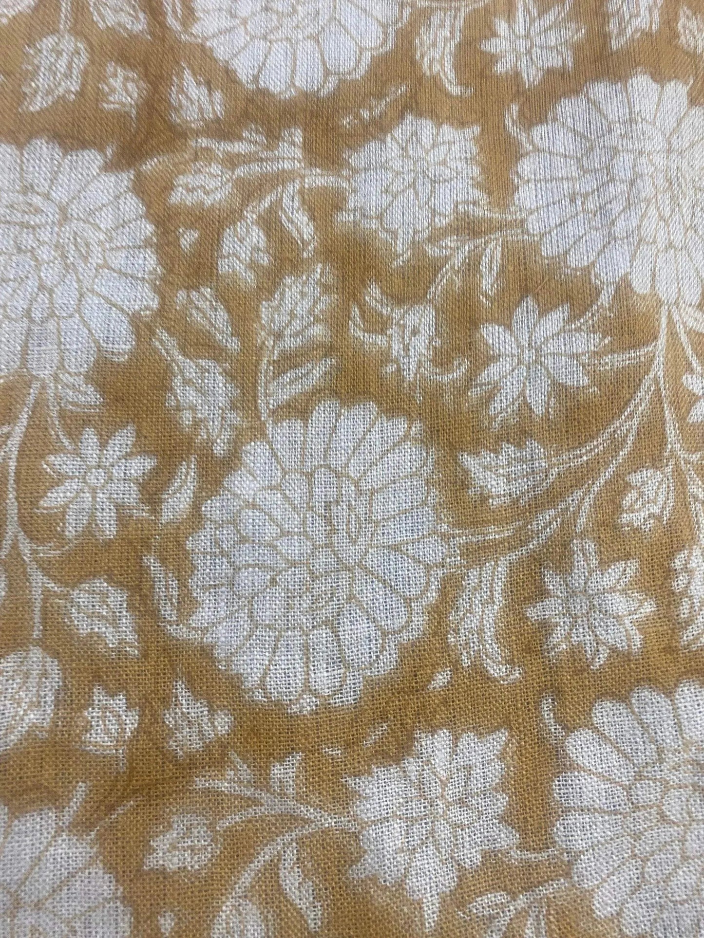 58" inches Hand Block Printed Linen Fabric , Home Decor Best Linen Fabric for decor, pillows ,upholstery, curtain - Maple Village Lane