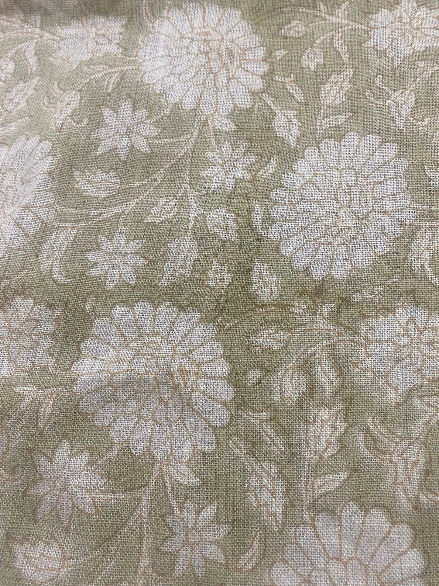 Linen fabric, Fabric by yard, Hand printed fabric, Block Print Fabric, Indian Fabric