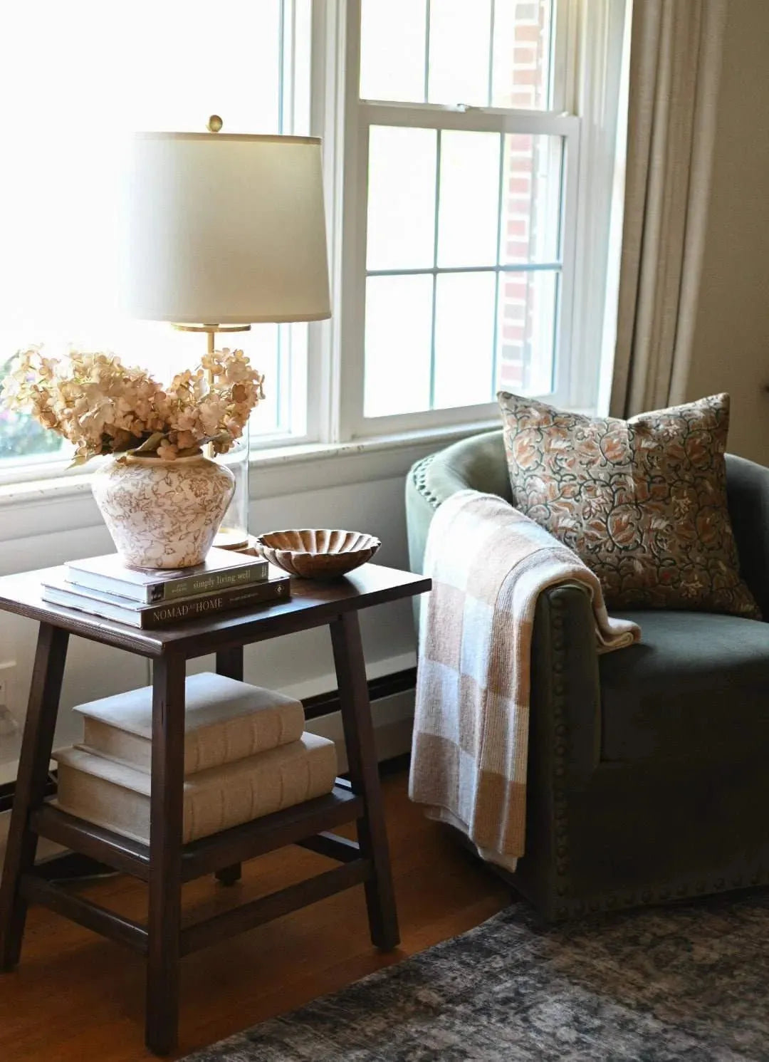 Charles Block Print Pillow Cover - Maple Village Lane