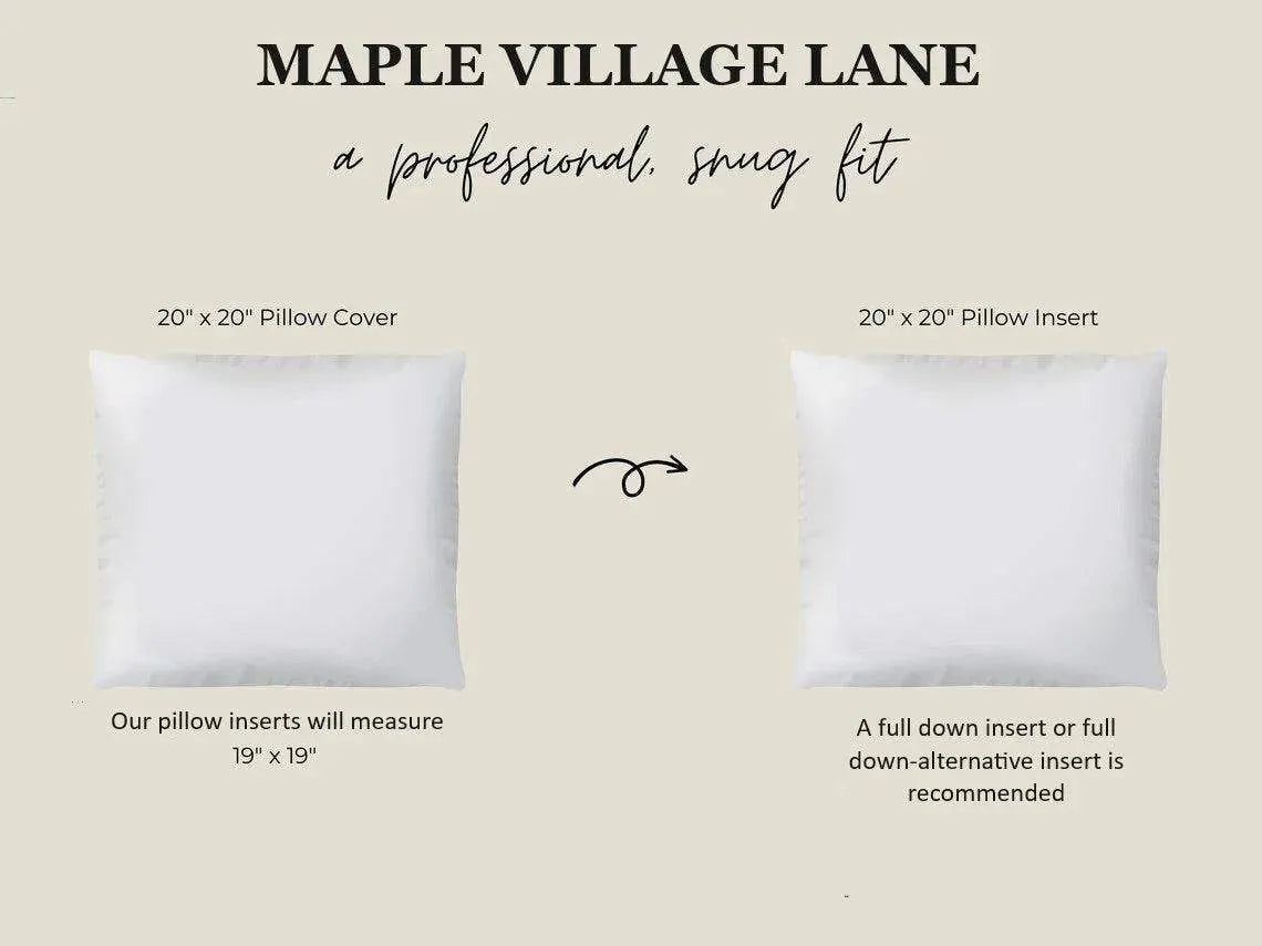 Olivia Block Print Pillow Cover - Maple Village Lane