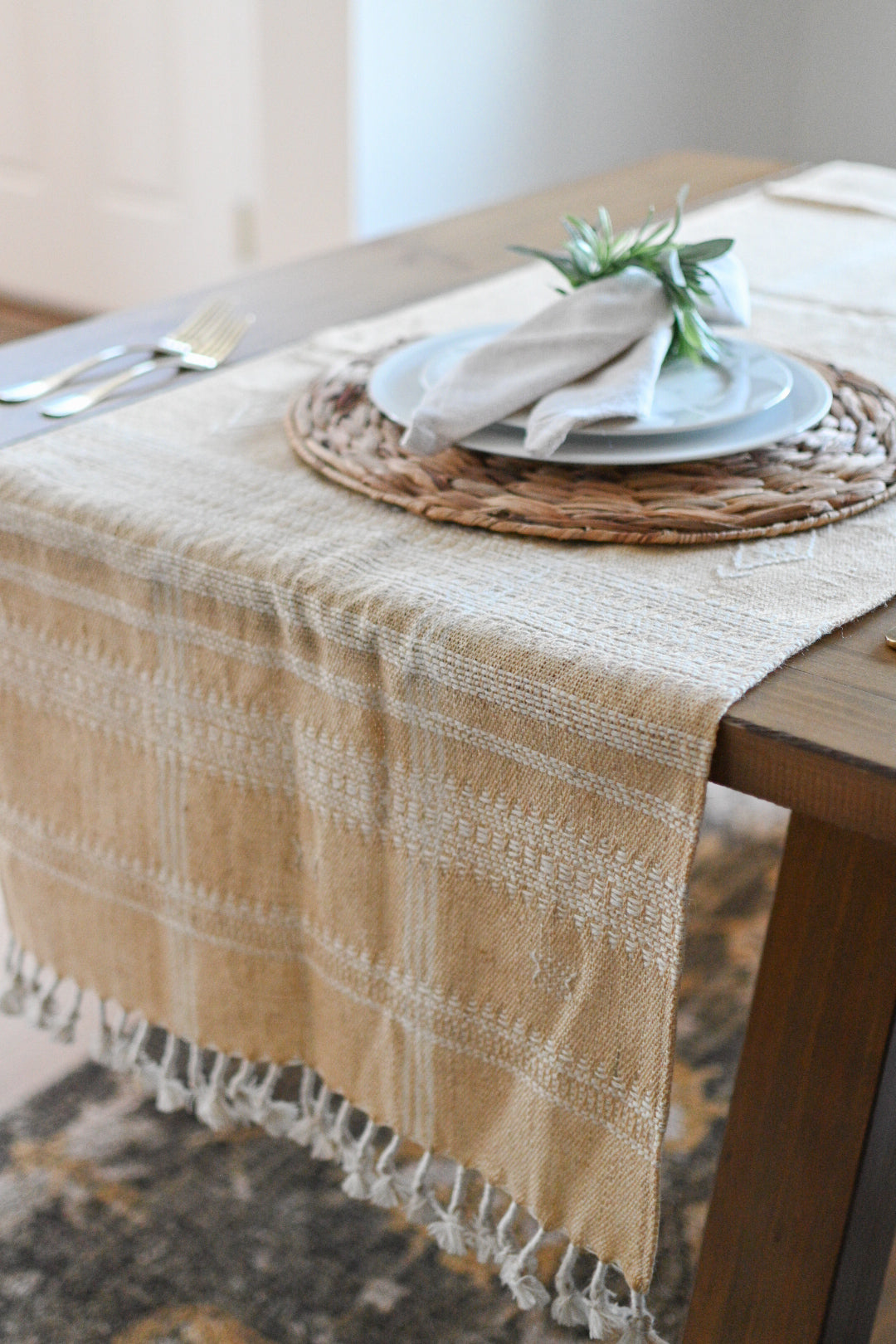 Bhujodi Table Runner - Yellow