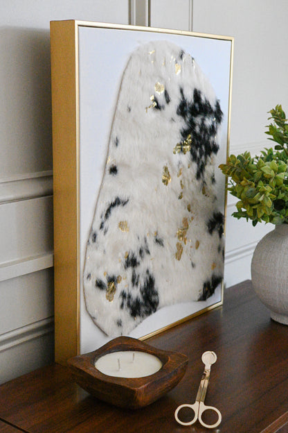 Luxe Hide Splatter Textile Wall Art