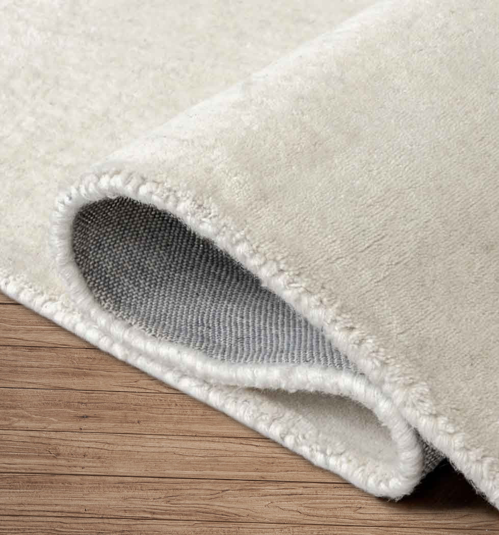 Frost White Hand-Loomed Wool Rug