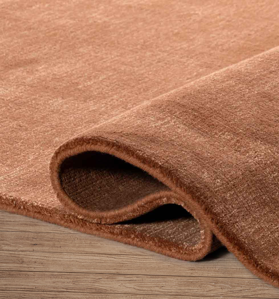 Terracotta Hand-Loomed Wool Rug