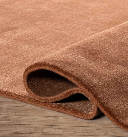 Terracotta Hand-Loomed Wool Rug