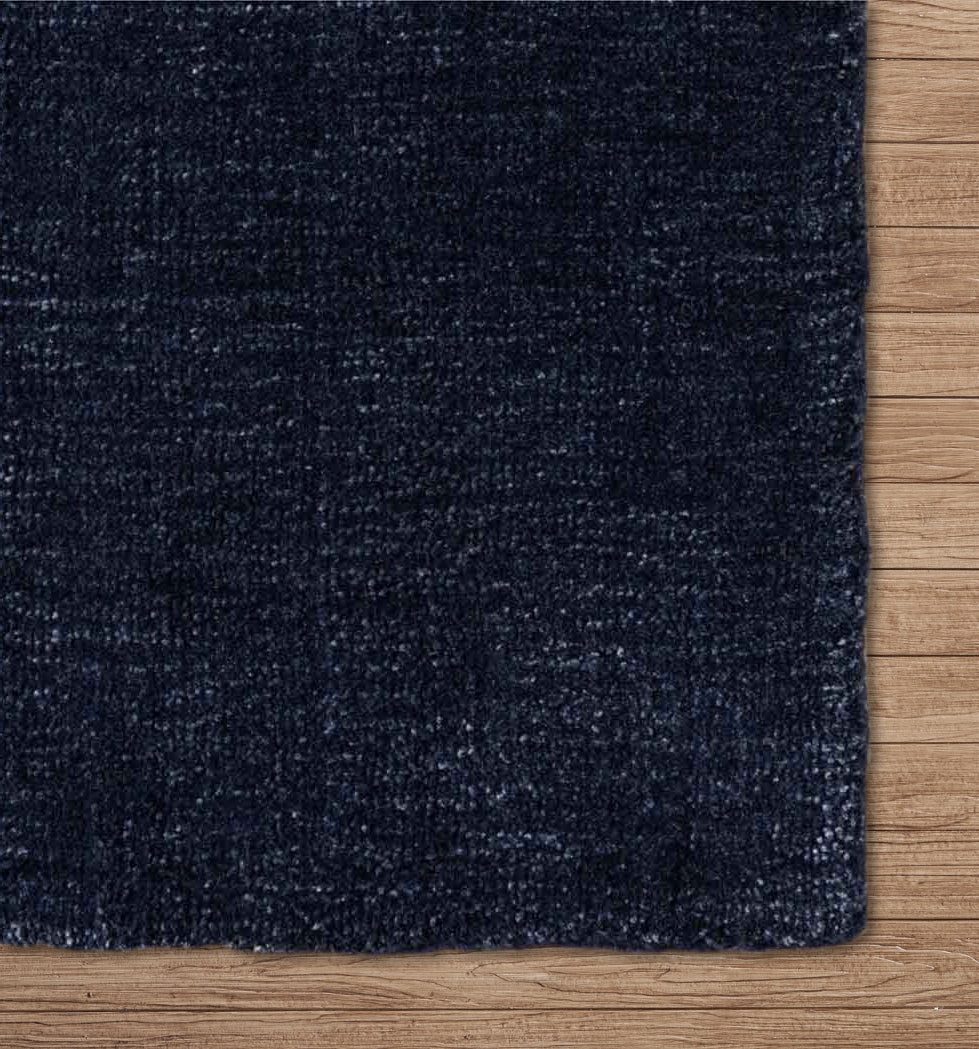 Cosmic Blue Hand-Loomed Wool Rug