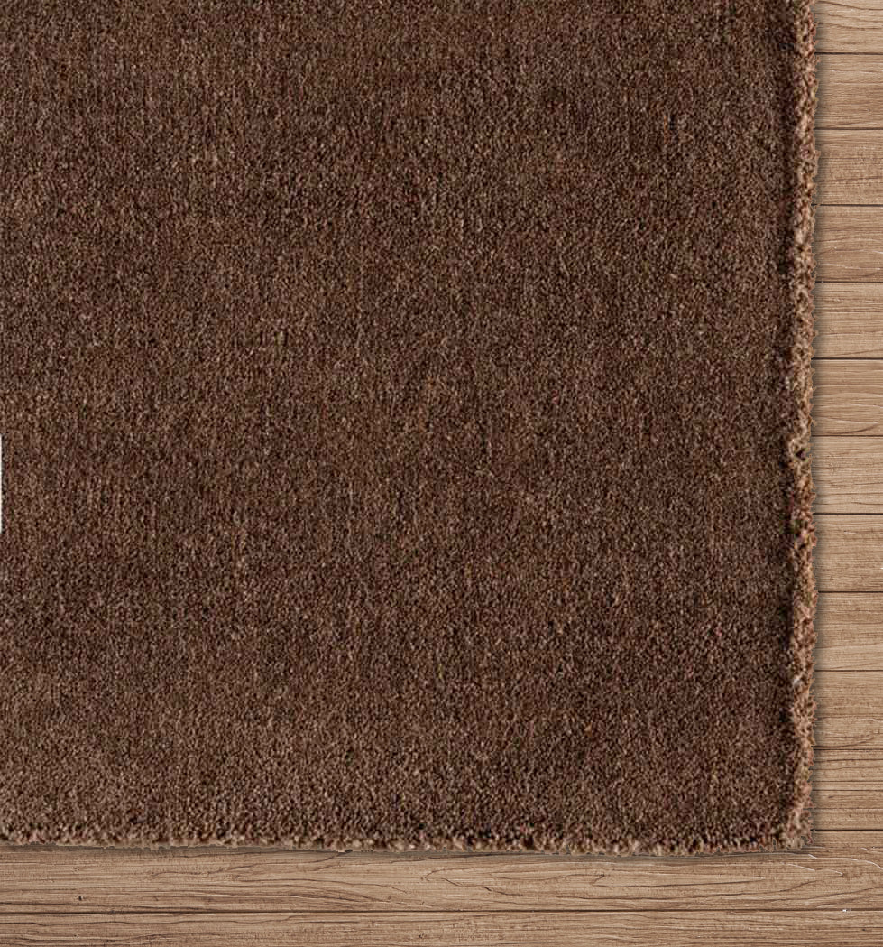 Cacao Bean Hand Loomed Solid Wool Rug