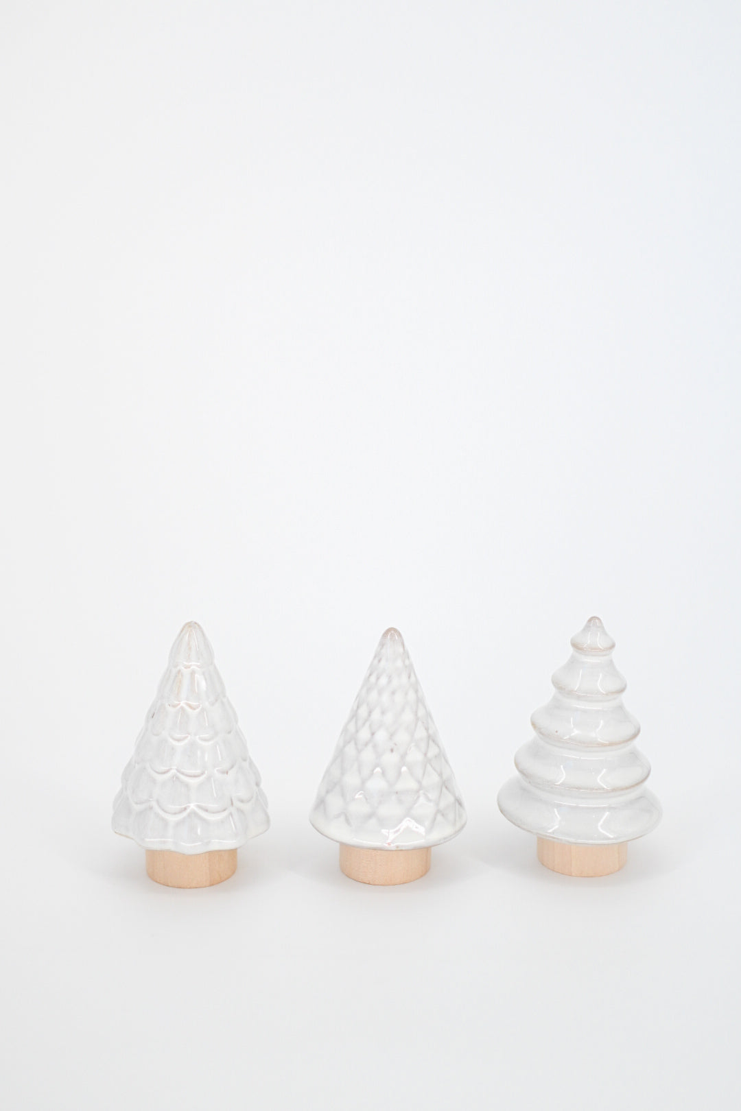 Ceramic Christmas Trees, Set of 3