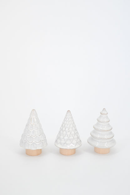 Ceramic Christmas Trees, Set of 3