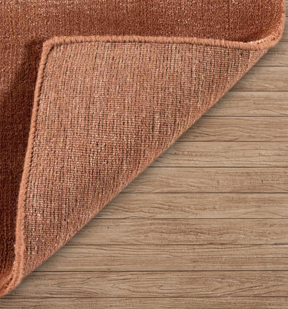 Terracotta Hand-Loomed Wool Rug