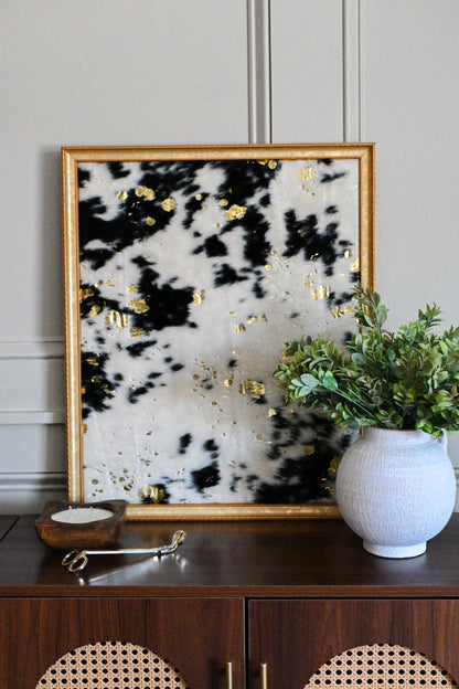 Golden Dust Hide Textile Wall Art