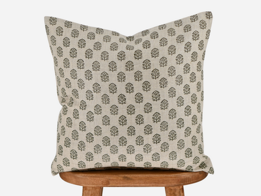 Garland Block Print Pillow Cover