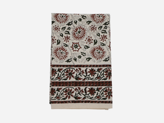 Lana Floral Block Print Tablecloth