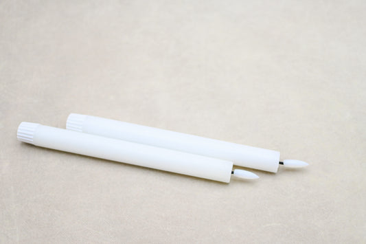 White LED Taper Set of 2