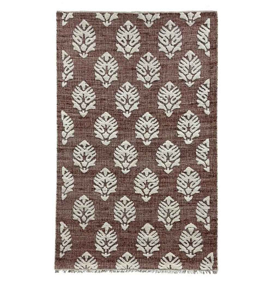 Rustic Leaf Jute Blend Rug