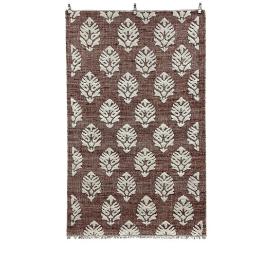 Rustic Leaf Jute Blend Rug