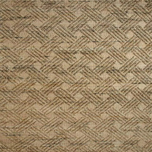 Natural Herringbone Jute and Cotton Rug