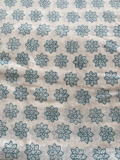 Luxury Indigo Fabric Block Print Fabric. Naturally Dyed with Vegetable Dyes. Perfect For Sewing, Home Decor Best Indigo Fabric for decor, pillows ,upholstery, curtain, Tablecloth. Sold by the Yard.