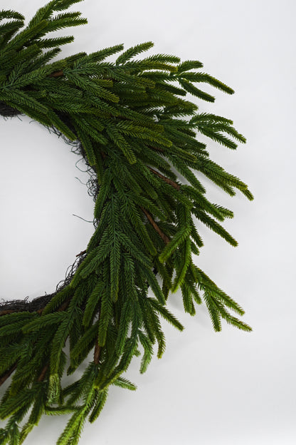 Real Touch Norfolk Pine Wreath 22”