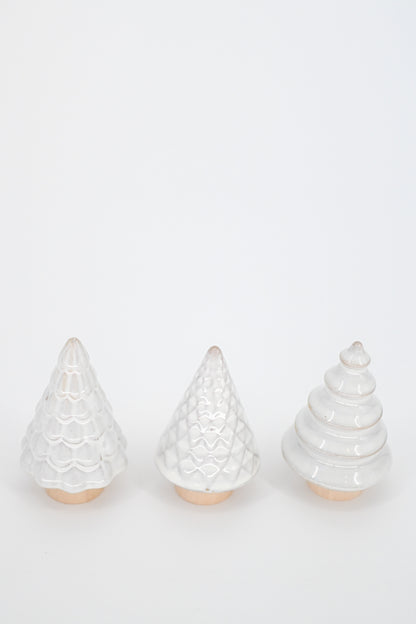 Ceramic Christmas Trees, Set of 3