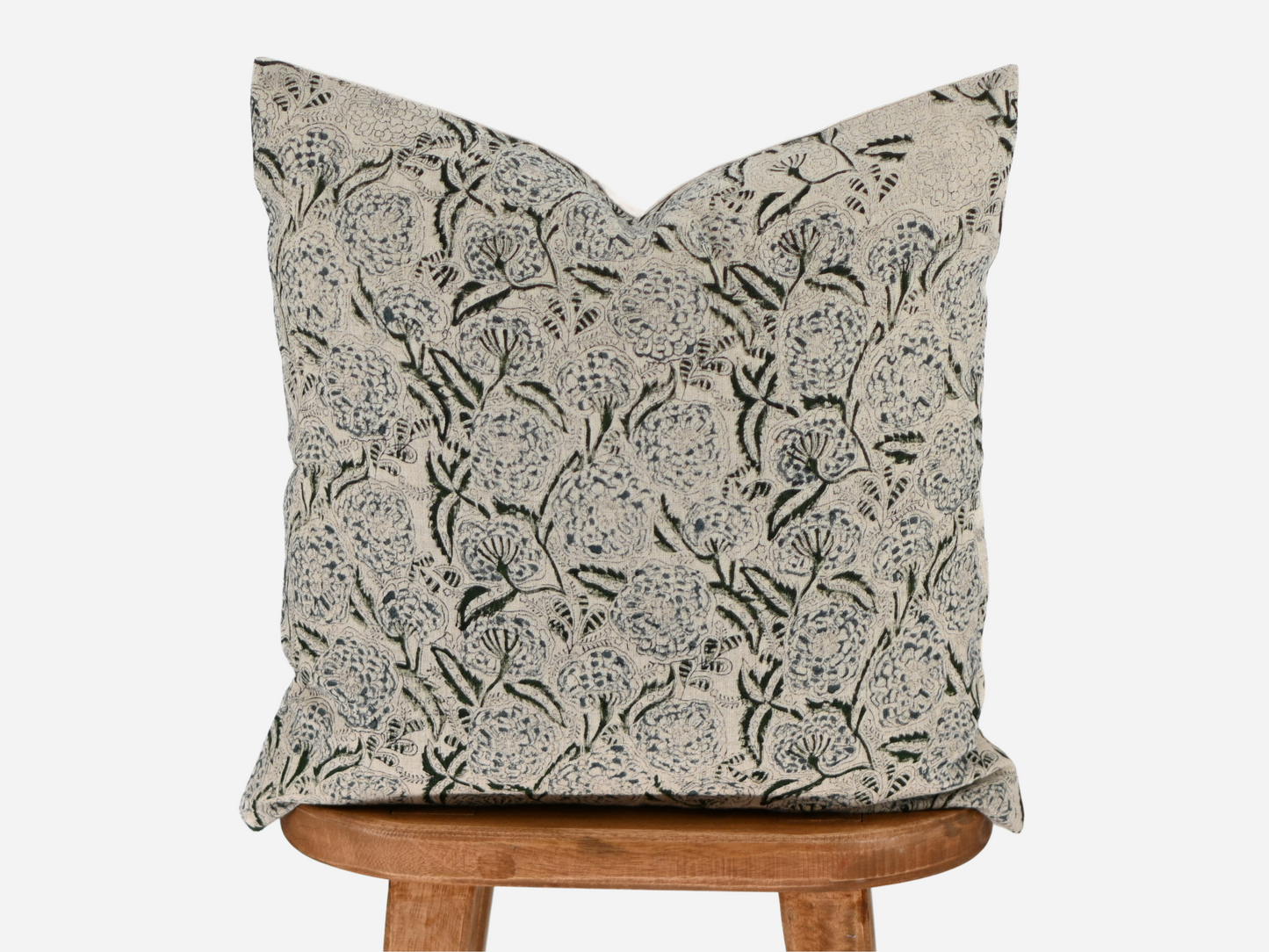 Ottilie Block Print Pillow Cover