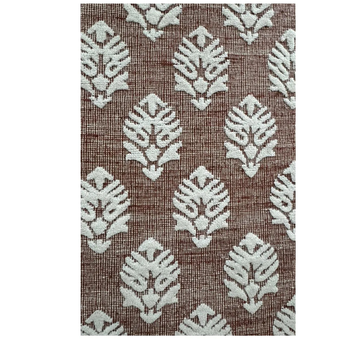 Rustic Leaf Jute Blend Rug