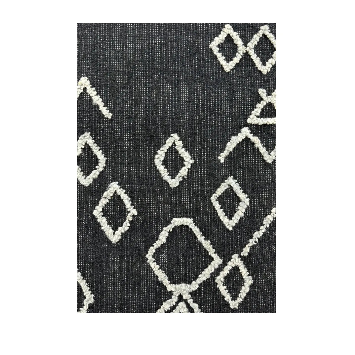 Shop Destiny Black Geometric Jute Blend Rug Online