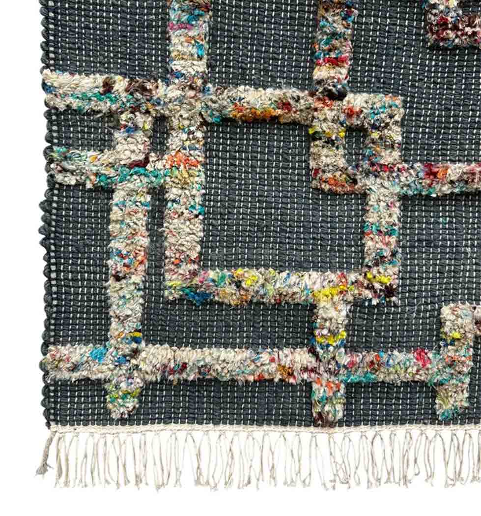 Nebula Black Chromatic Jute Blend Rug