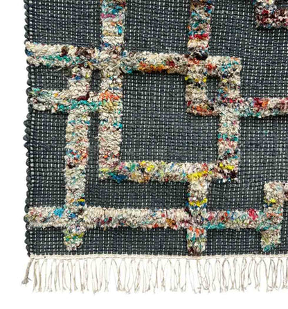 Nebula Black Chromatic Jute Blend Rug