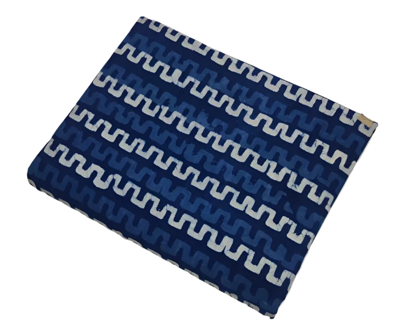 Luxury Indigo Fabric Block Print Fabric. Naturally Dyed with Vegetable Dyes. Perfect For Sewing, Home Decor Best Indigo Fabric for decor, pillows ,upholstery, curtain, Tablecloth. Sold by the Yard.