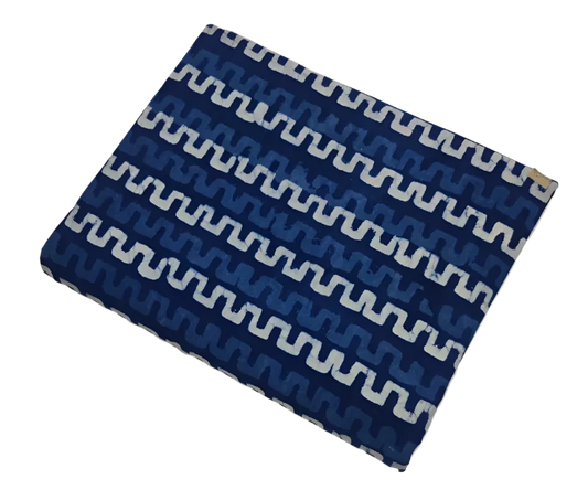 Luxury Indigo Fabric Block Print Fabric. Naturally Dyed with Vegetable Dyes. Perfect For Sewing, Home Decor Best Indigo Fabric for decor, pillows ,upholstery, curtain, Tablecloth. Sold by the Yard.