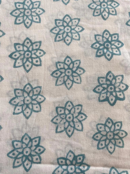 Luxury Indigo Fabric Block Print Fabric. Naturally Dyed with Vegetable Dyes. Perfect For Sewing, Home Decor Best Indigo Fabric for decor, pillows ,upholstery, curtain, Tablecloth. Sold by the Yard.