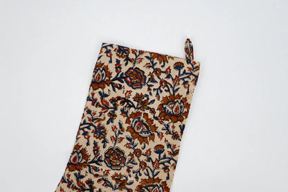 Multi Color Floral Block Print Stocking