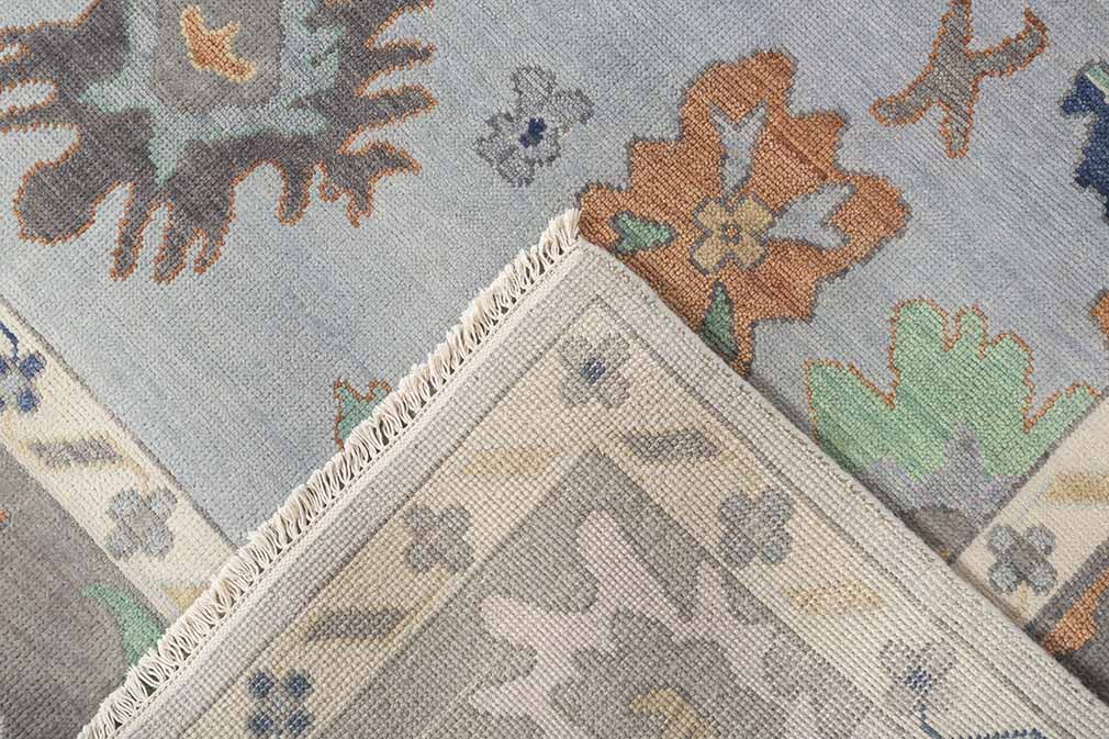 Camellia Hand-Knotted Wool Oushak Rug