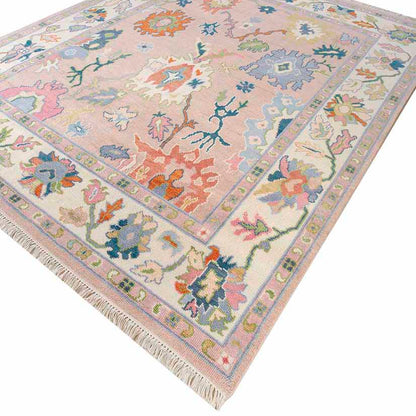 Zinnia Hand-Knotted Wool Oushak Rug