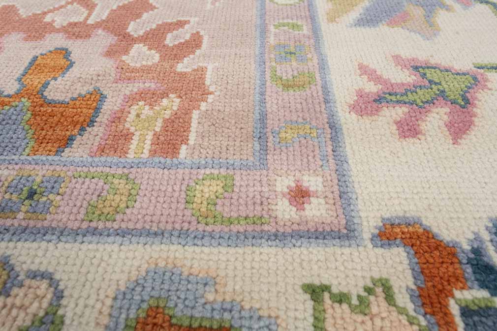 Zinnia Hand-Knotted Wool Oushak Rug