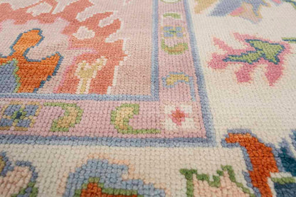 Zinnia Hand-Knotted Wool Oushak Rug