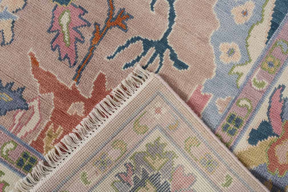 Zinnia Hand-Knotted Wool Oushak Rug