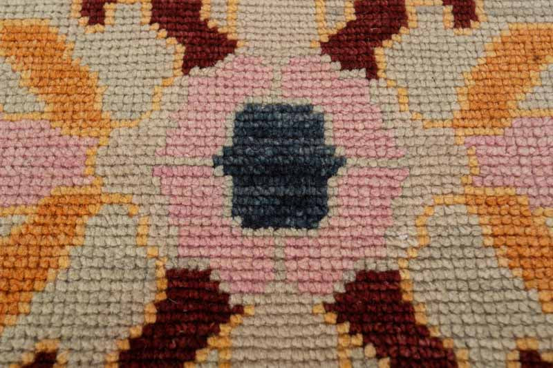 Sable Petal Hand-Knotted Wool Oushak Rug